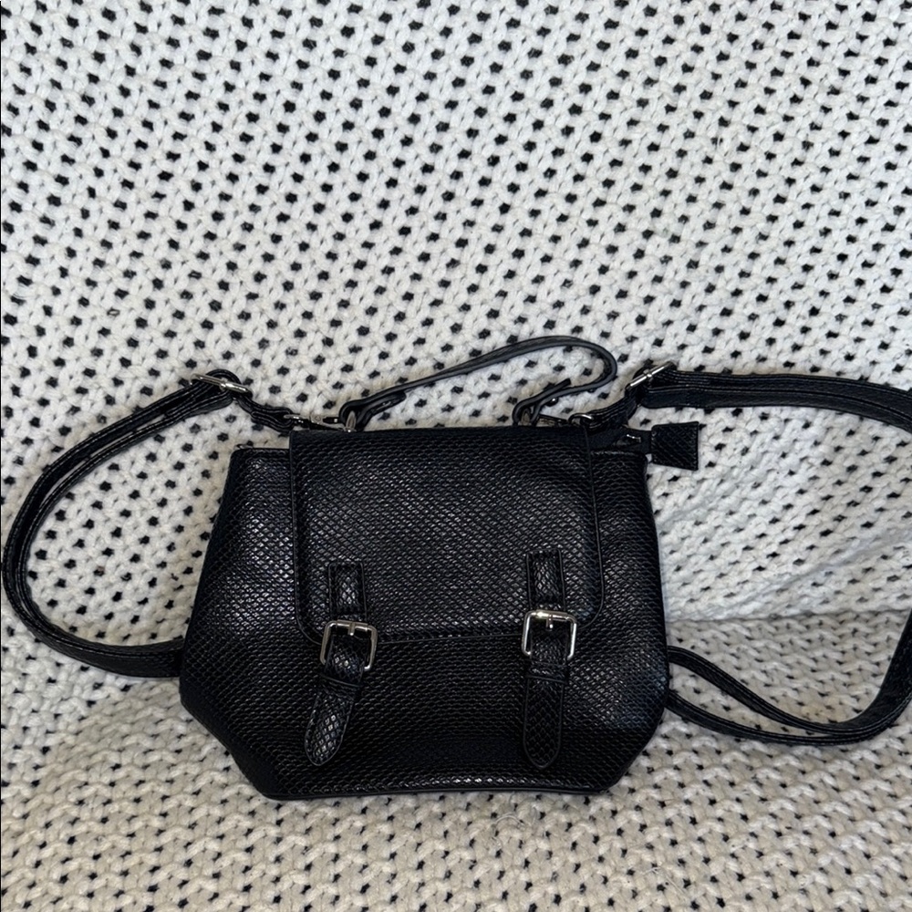 Mini black backpack